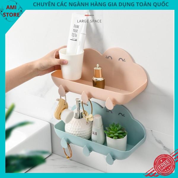 {HÀNG HOT GIÁ SỐC} Kệ nhưa treo nhà tắm/ phòng bếp/ phòng ngủ hình đám mây siêu cute thông minh giá cực rẻ