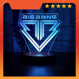 Đèn led 3d 16 màu - đèn ngủ trang trí bigbang