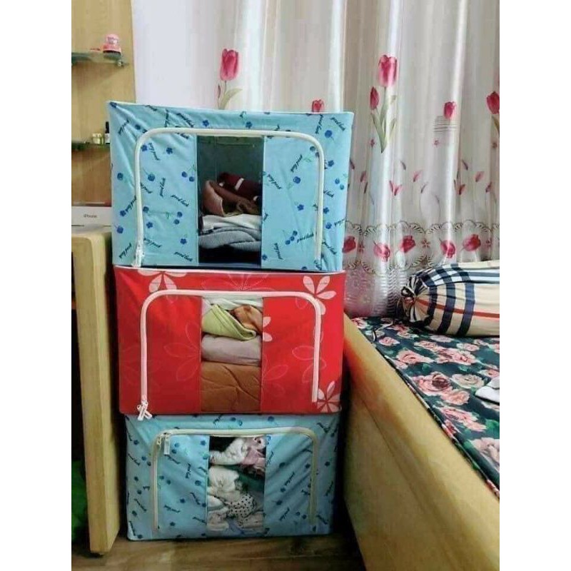 TÚI ĐỰNG CHĂN KHUNG SẮT 50×40×28cm