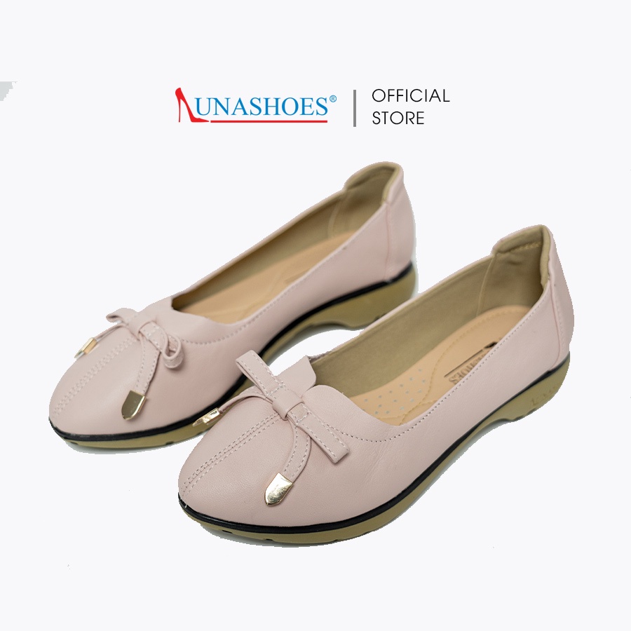 Giày slip on nữ 3p Lunashoes 42303 da bò 100% mềm đế cao su cực đẹp giầy da bò êm chân