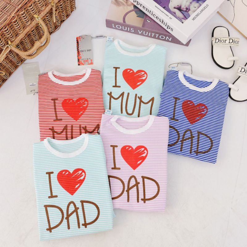 Body Dài Tay Sơ Sinh Kèm Quần Và Mũ Dad Mum, Body 3 Chi Tiết Cho Bé