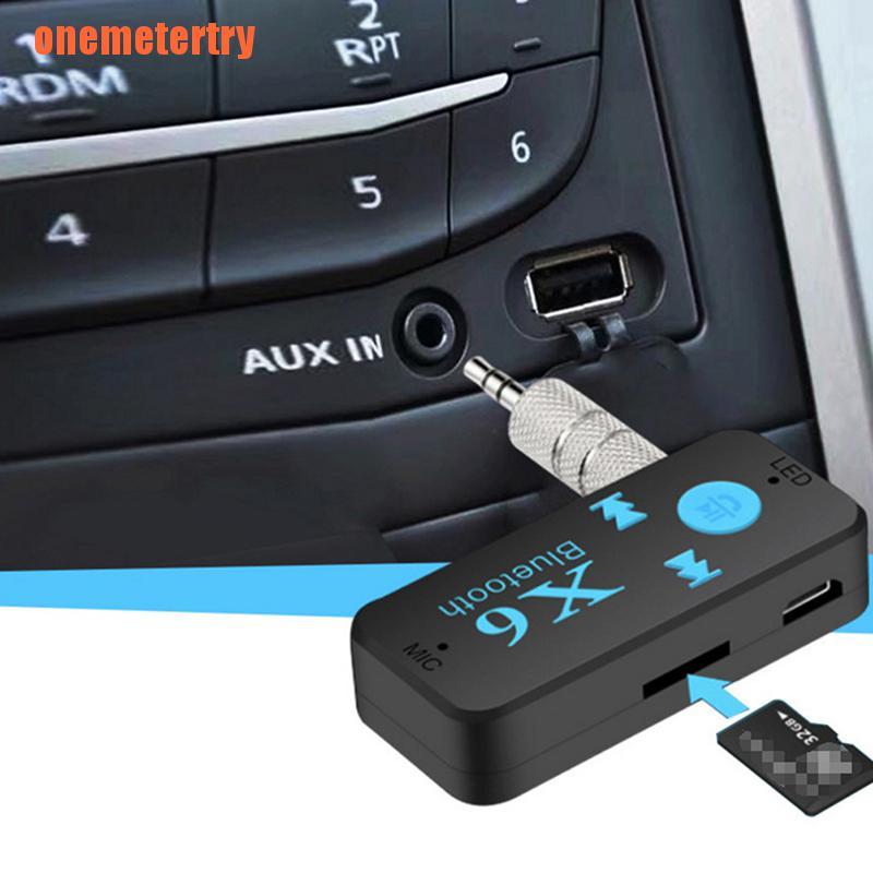 X6 Wireless Bluetooth Receiver 3.5mm Jack AUX Audio Stereo Music MIC Car