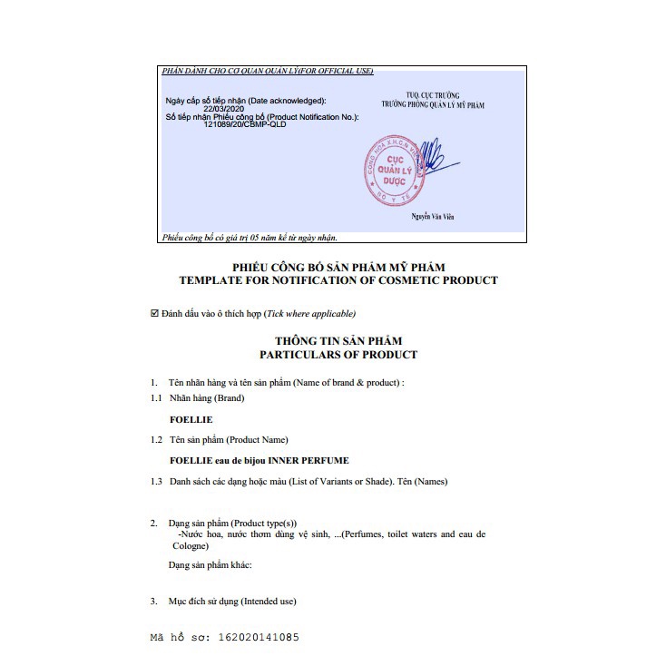 Nước hoa vùng kín Foellie Hàn Quốchương hoa hồng sexy quyến rũ Eau De Innerb Perfume Bijou 5ml