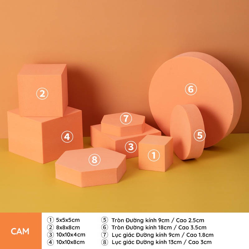Khối hình học Nhiều Màu, nhiều kích thước dùng chụp ảnh sản phẩm P2