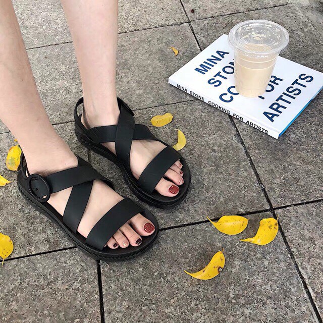 sandal nhựa nữ 3 màu