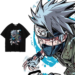 áo thun nam tay lỡ unisex áo phông form rộng in hình anime naruto kakashi TK1052