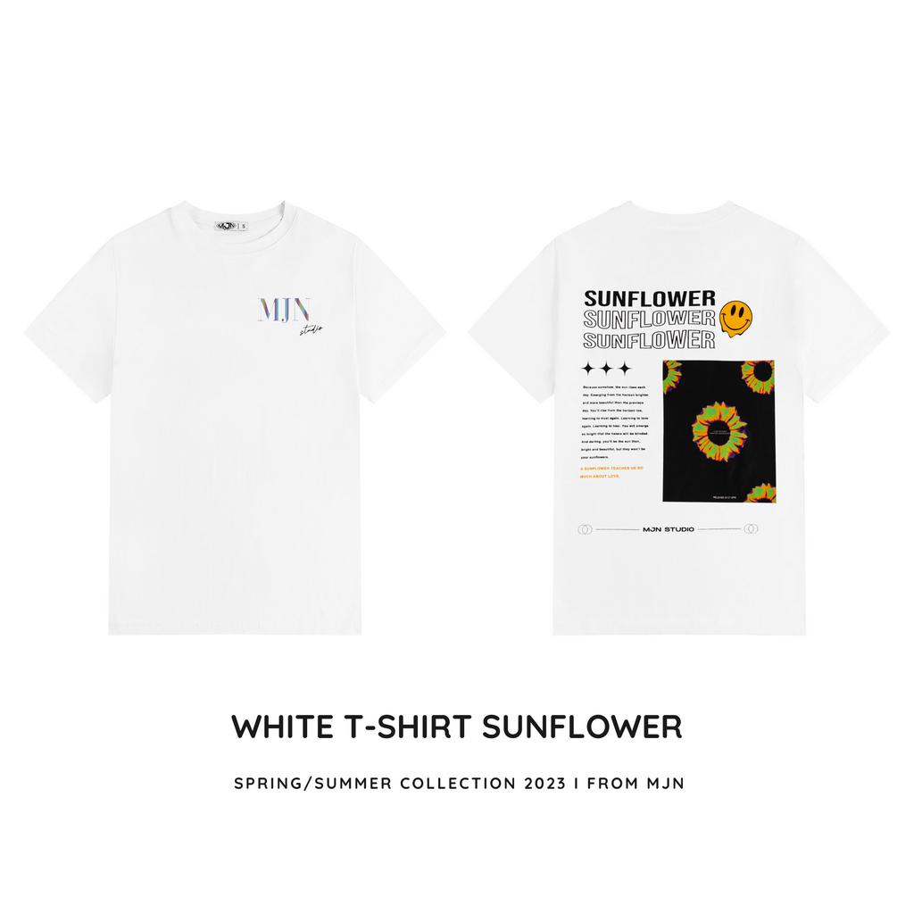 Áo thun tay lỡ Sunflower phông Unisex nam nữ Cotton oversize form rộng MJN STUDIO