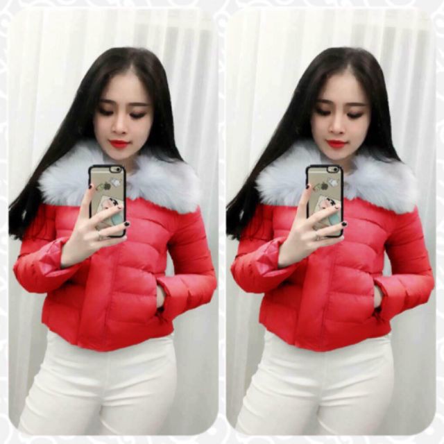 Áo khoác phao cổ lông nữ sành điệu cá tính cho mùa đông lạnh. Giá sỉ rẻ nhất