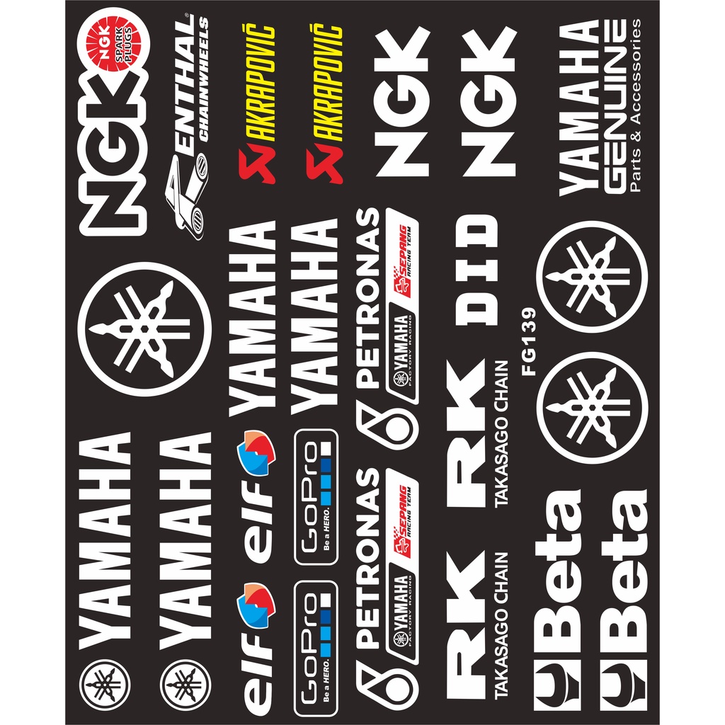 Miếng Dán Phản Quang Chống Thấm Nước Trang Trí Mũ Bảo Hiểm Xe Mô Tô yamaha honda