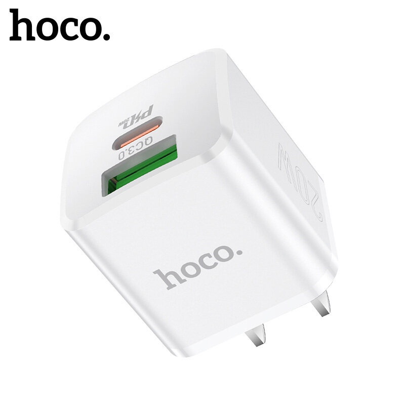 Củ sạc HOCO Nc2 mini Pd 20W USB Type-C thích hợp cho điện thoại 12 Pro Max 11 Xr 7 Samsung S20 A7 Xiaomi