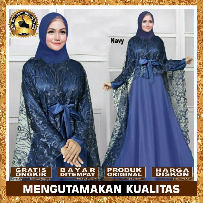 Bejtv✔ Áo Choàng Nhung Maxi AMINAH SATEN LD110 PJG135 Sang Trọng | BigBuy360 - bigbuy360.vn