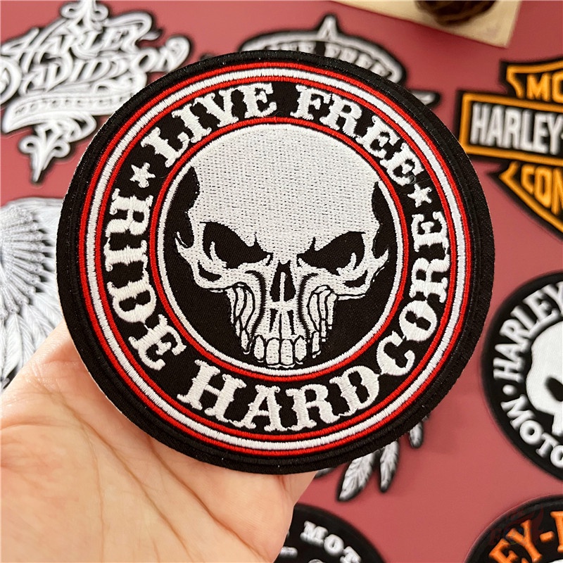 ♥ Sticker Ủi Thêu Hình Đầu Lâu Phong Cách Ấn Độ ♥ 1 Miếng Dán Ủi Quần Áo Hình Đôi Cánh Đại Bàng