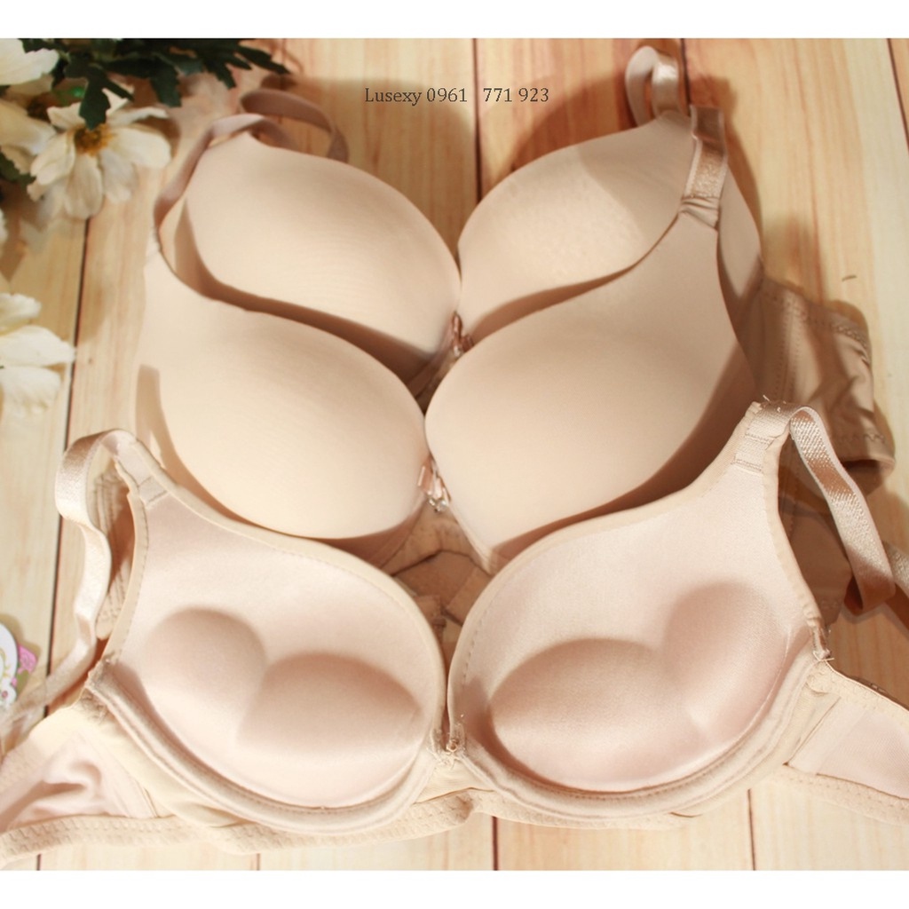 Áo Ngực Có Gọng Mặc Áo Dài Nâng Ngực Đẹp Mềm Mại - Áo Lót Nữ Nâng Ngực Đệm Mút Dày Tạo Khe Màu Da Đen Mã 902 Hàn Thái