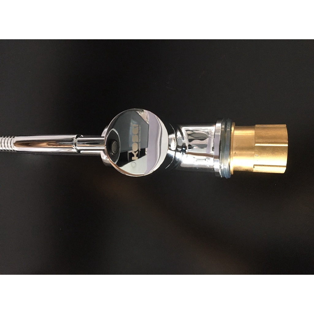 Vòi rửa chén bát nóng lạnh cần mềm KS110 inox 304, đầu vòi xoay 360 với 2 chế độ xả nước. Thanh lý h