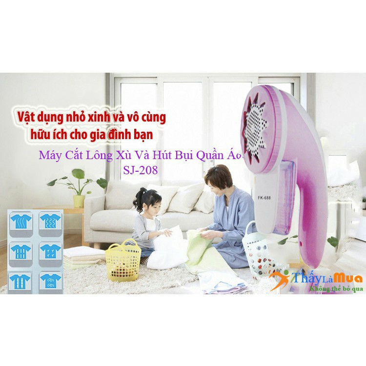 Máy cắt lông xù sạc pin tiện lợi