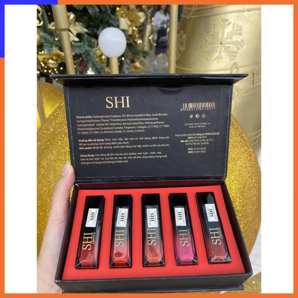 [HÀNG CHÍNH HÃNG] SET 5 SON Son Thỏi Lì - Son SHI phiên bản mới nhất 2021 - Bền màu - Tự nhiên [BẢO HÀNH 12 THÁNG] V V V