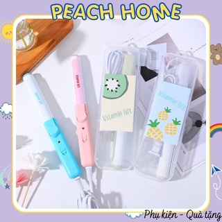 Máy uốn xoăn tạo kiểu tóc mini cầm tay cao cấp kiểu hàn quốc máy cuốn tóc mái cute đa năng make time an toàn du lịch