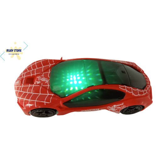 [Đồ chơi đèn nhạc] SIÊU XE NGƯỜI NHỆN SPIDER-MAN TỰ CHẠY (Dùng pin)