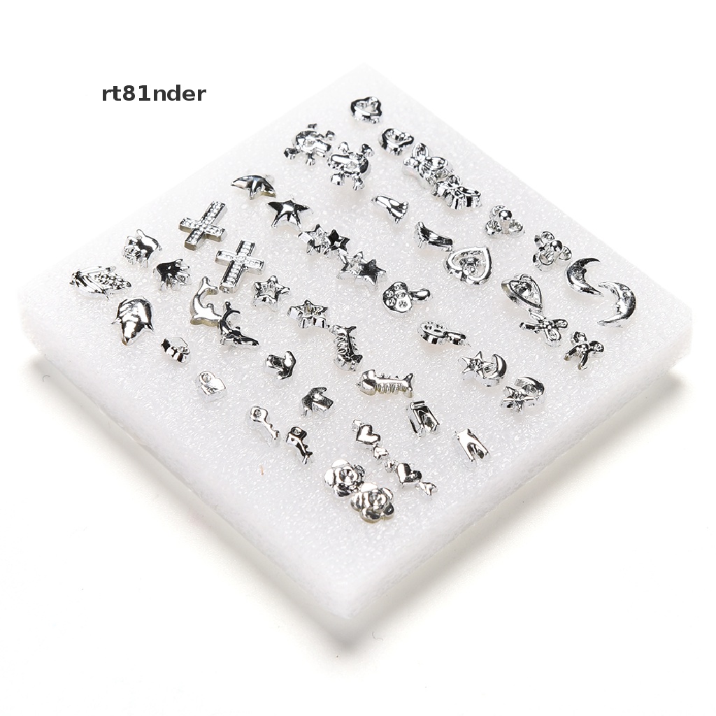 Set 24 Đôi Bông Tai Mạ Bạc Nhiều Kiểu Dáng Thời Trang