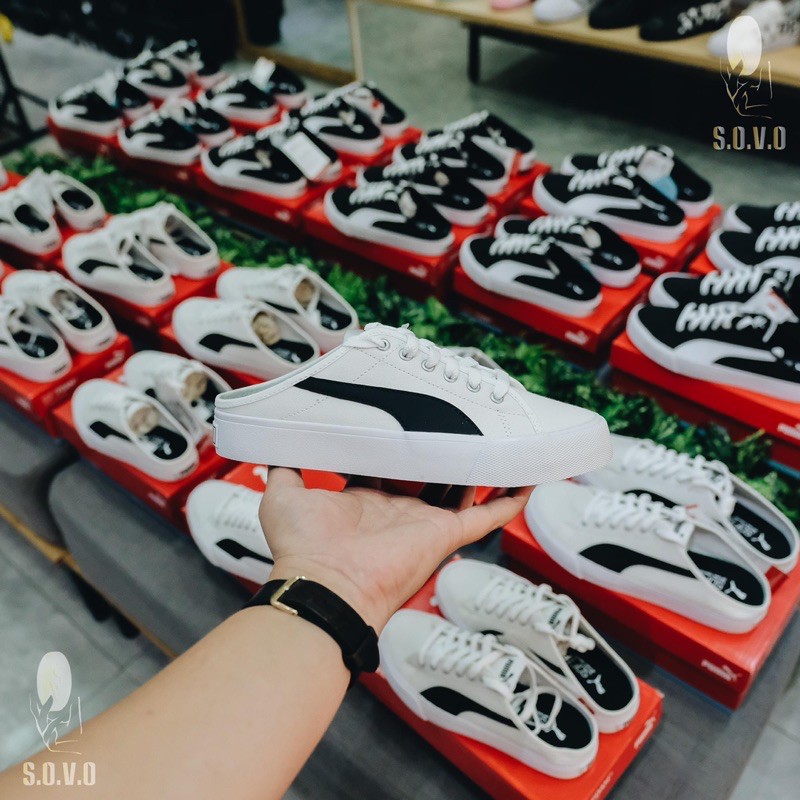 [Mã FAGREEN245 giảm tới 30K đơn 99K] 🔵[Freeship]🔵🔴 Giày Đạp gót Puma Bari Mule Korea🔴 | BigBuy360 - bigbuy360.vn