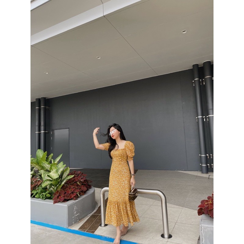 [Mã SKAMSALEP6 giảm 10% tối đa 100K đơn 150K] ( Ảnh thật ) V0306 váy hoa nhí cup ngực tay bồng | BigBuy360 - bigbuy360.vn