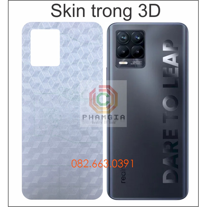 Miếng dán mặt lưng skin carbon Realme 8 / Realme 8 pro