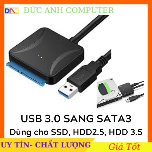 Cáp chuyển USB sang sata 3 dùng cho SSD, HDD 2.5 và 3.5