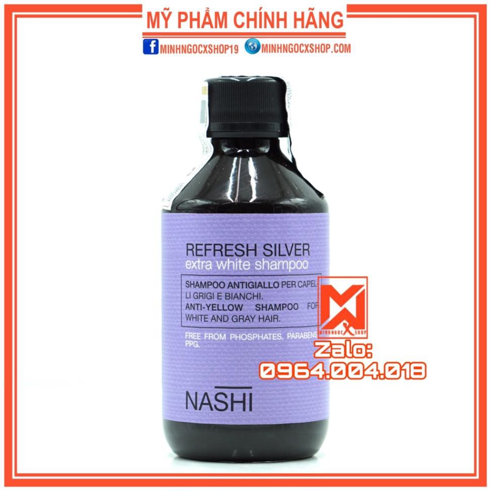 ✅[ NASHI ] DẦU GỘI TÍM KHỬ VÀNG NASHI REFRESH SILVER 250ML CHÍNH HÃNG