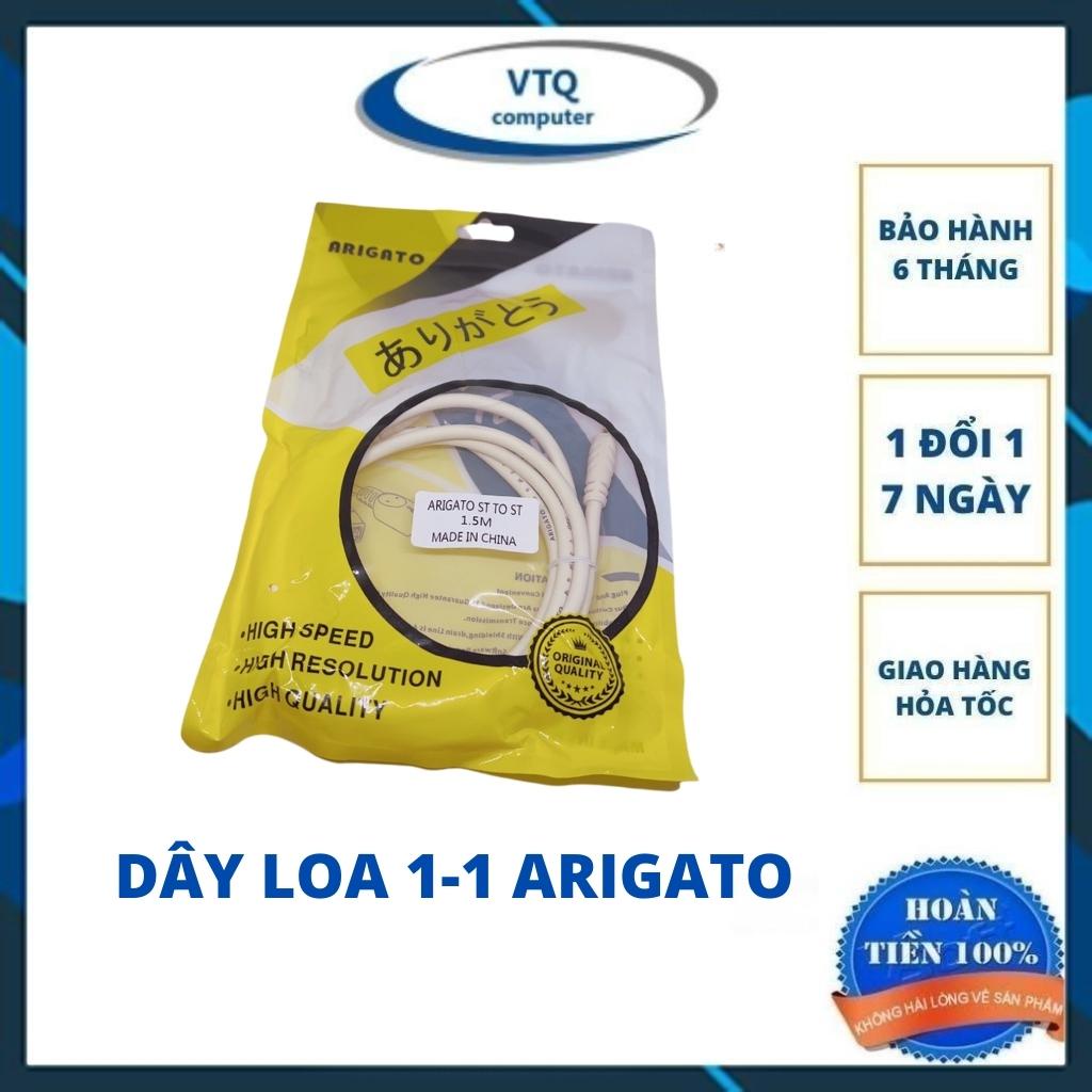 Dây loa 1 ra 1 1.5m, 3m, 5m, 10m trắng ARIGATO cao cấp,hàng chính hãng