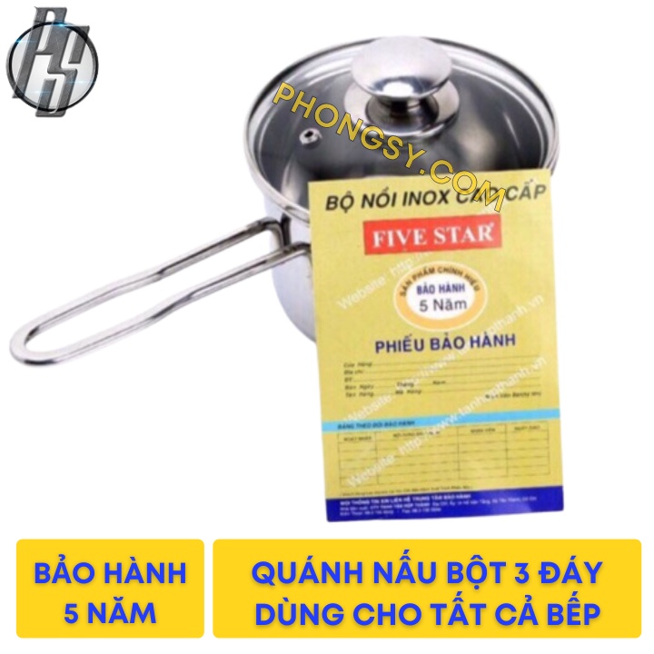 QUÁNH NẤU BỘT INOX FIVESTAR ĐỦ SIZE