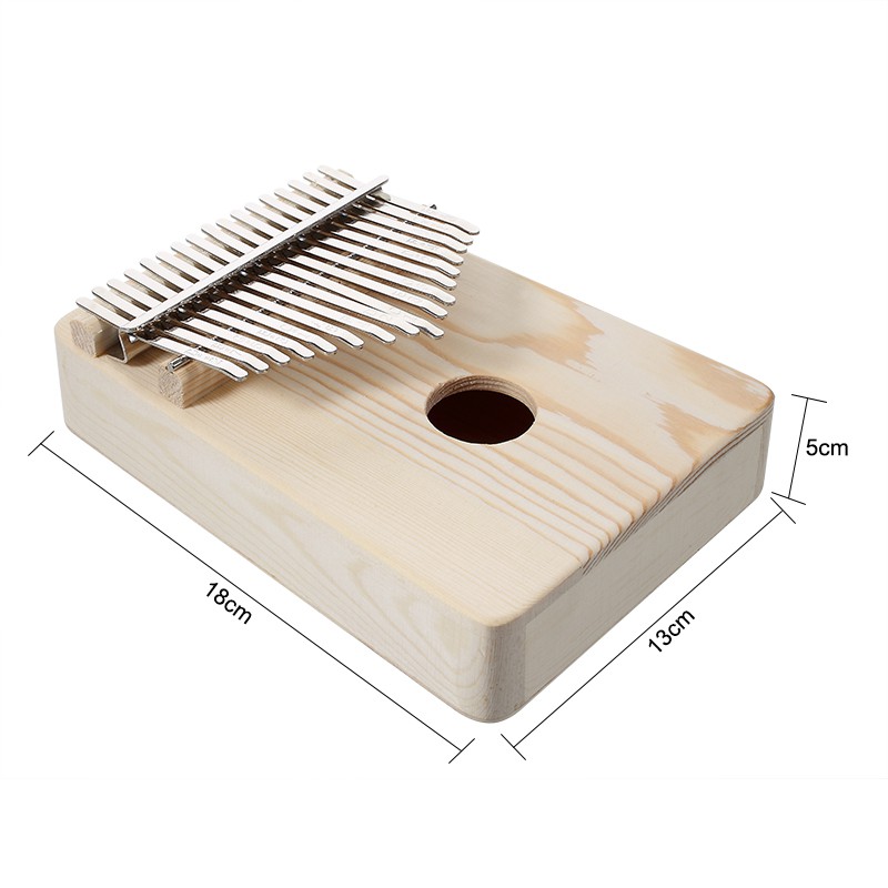 Đàn Kalimba 17 phím chất liệu gỗ mahogany kích thước 18*13*3.5cm có thể tự trang trí tại nhà