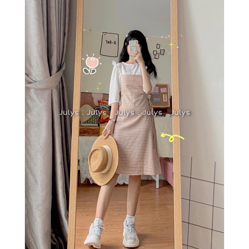 Set yếm buộc nơ hông (ảnh THẬT tự chụp)