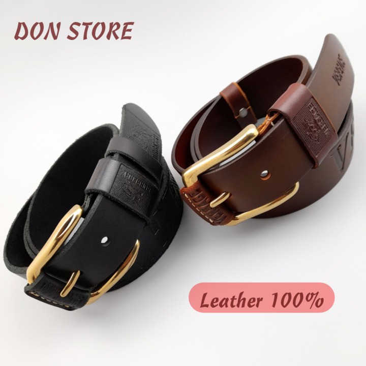 Thắt Lưng Nam Khóa Đồng Đúc Nguyên Khối Siêu Chất Siêu Bền Nhập Khẩu Cao Cấp Dây Da Bò Thật 100% Mã DL61