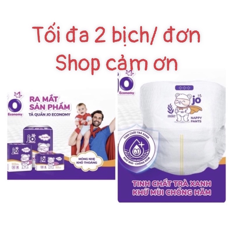  {Hà nam} Bỉm jo quần economy S/ M72/L66/XL60/XXL54[Mẫu Mới](Nguyên tem)