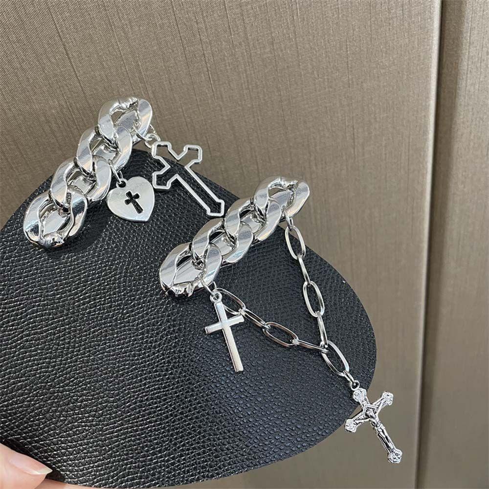 IVORY Kẹp Tóc Dây Xích Kim Loại Phong Cách Harajuku Cho Nữ