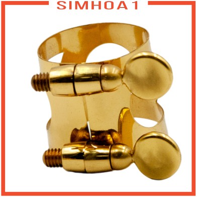 1 Piece Metal Ligature Clip Clamp for Saxophone Mouthpiece Golden Soprano