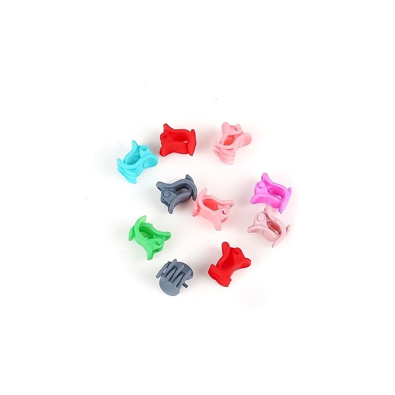 Set 10 Kẹp Tóc Càng Cua Mini Nhiều Màu Dễ Thương