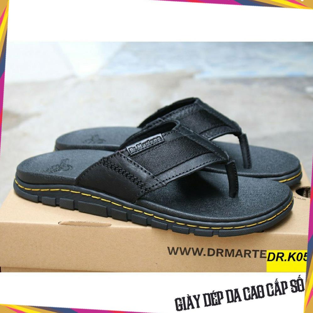 Dép Da Nam Quai Kẹp - Dép Xỏ Ngón Dr Martens Thái Lan - Dép Da Bò Siêu Bền Siêu Hot - Dép Nam Da Bò Cao Cấp MC