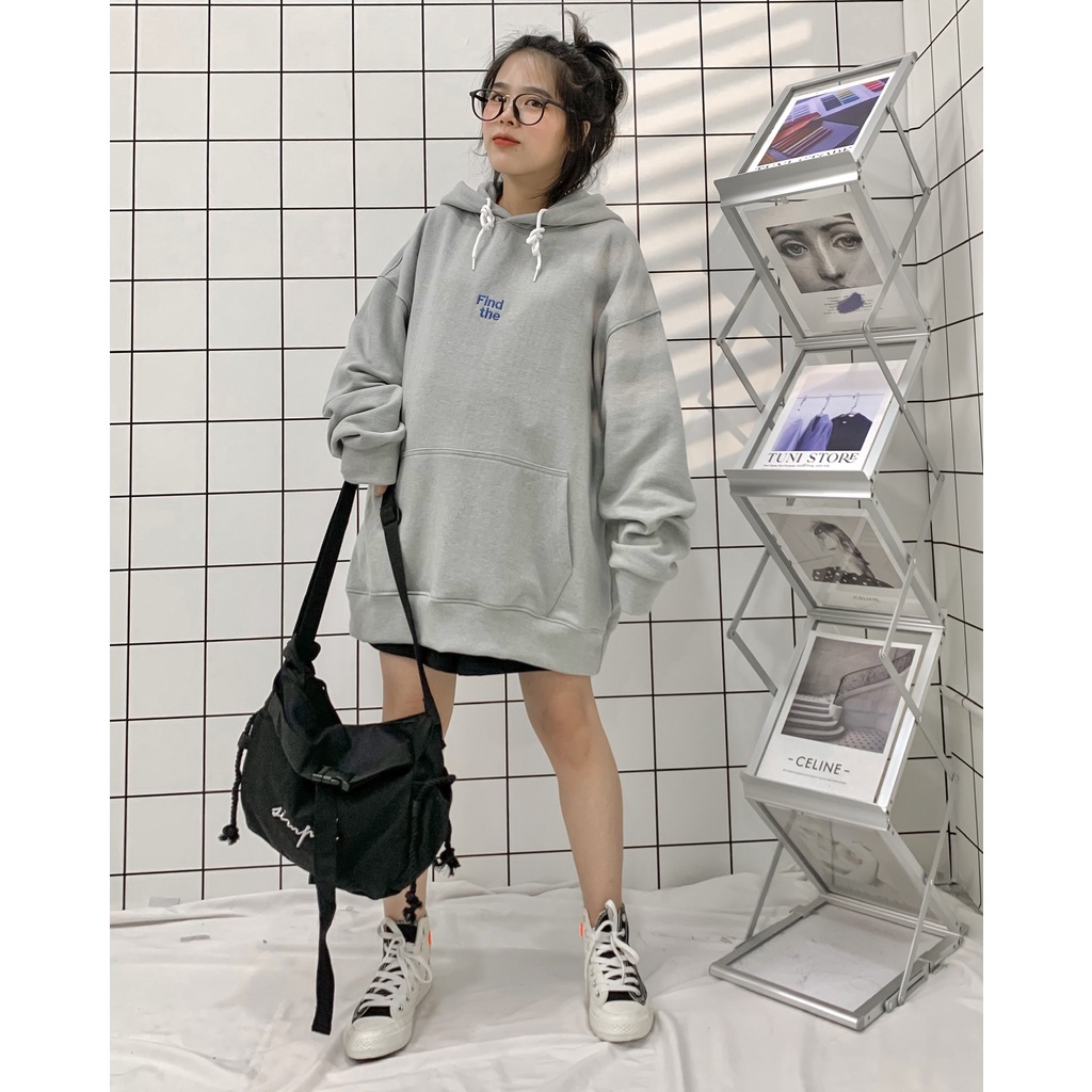 Áo Khoác Hoodie Form Rộng Unisex FIND Vải Nỉ Bông Dày Dặn - Tuni Store | BigBuy360 - bigbuy360.vn
