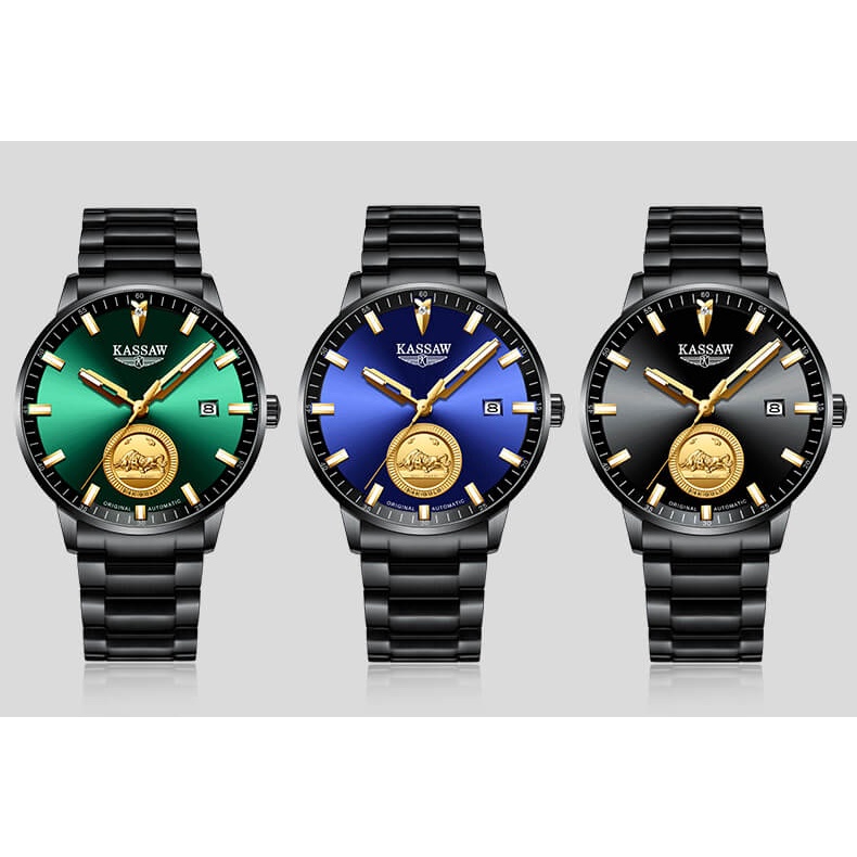 Đồng hồ nam chính hãng KASSAW K228-1 Kính sapphire ,chống xước,Chống nước ,BH 24 tháng,Máy cơ (Automatic) ,dây kim loại