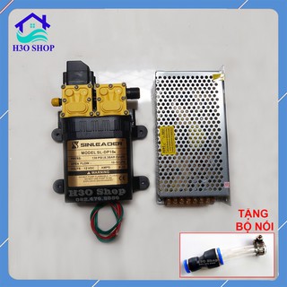 Bộ Bơm Tăng Áp Mini SINLEADER Kèm Nguồn 12V/10A  - Hàng Cao Cấp Chính Hãng - Dùng Tưới lan, Phun Sương, Rửa Xe