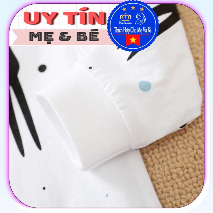 BodySuit giáng sinh noel cho bé,áo liền quần dễ thương dài tay kiểu nai đen cho bé (3097), cotton 100%, Aiueo Nhật.