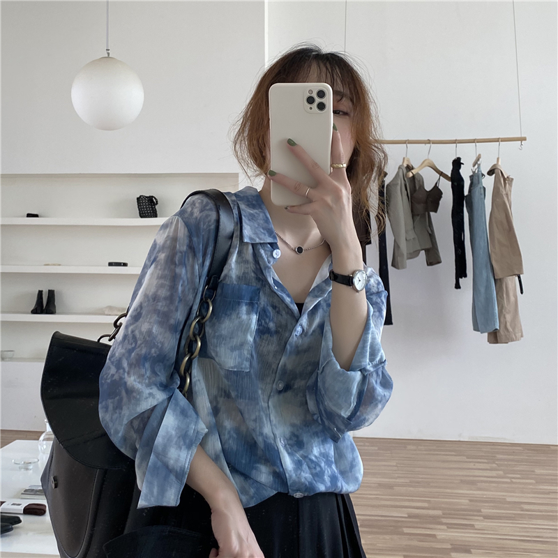 Áo Sơ Mi Kiểu Nữ Tay Dài Dáng Rộng Thời Trang Mới 2021 Phong Cách Hàn Quốc