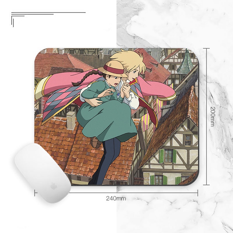 Miếng lót chuột IN HÌNH Howl's Moving Castle Lâu đài bay của pháp sư Howl anime chibi tiện lợi xinh xắn