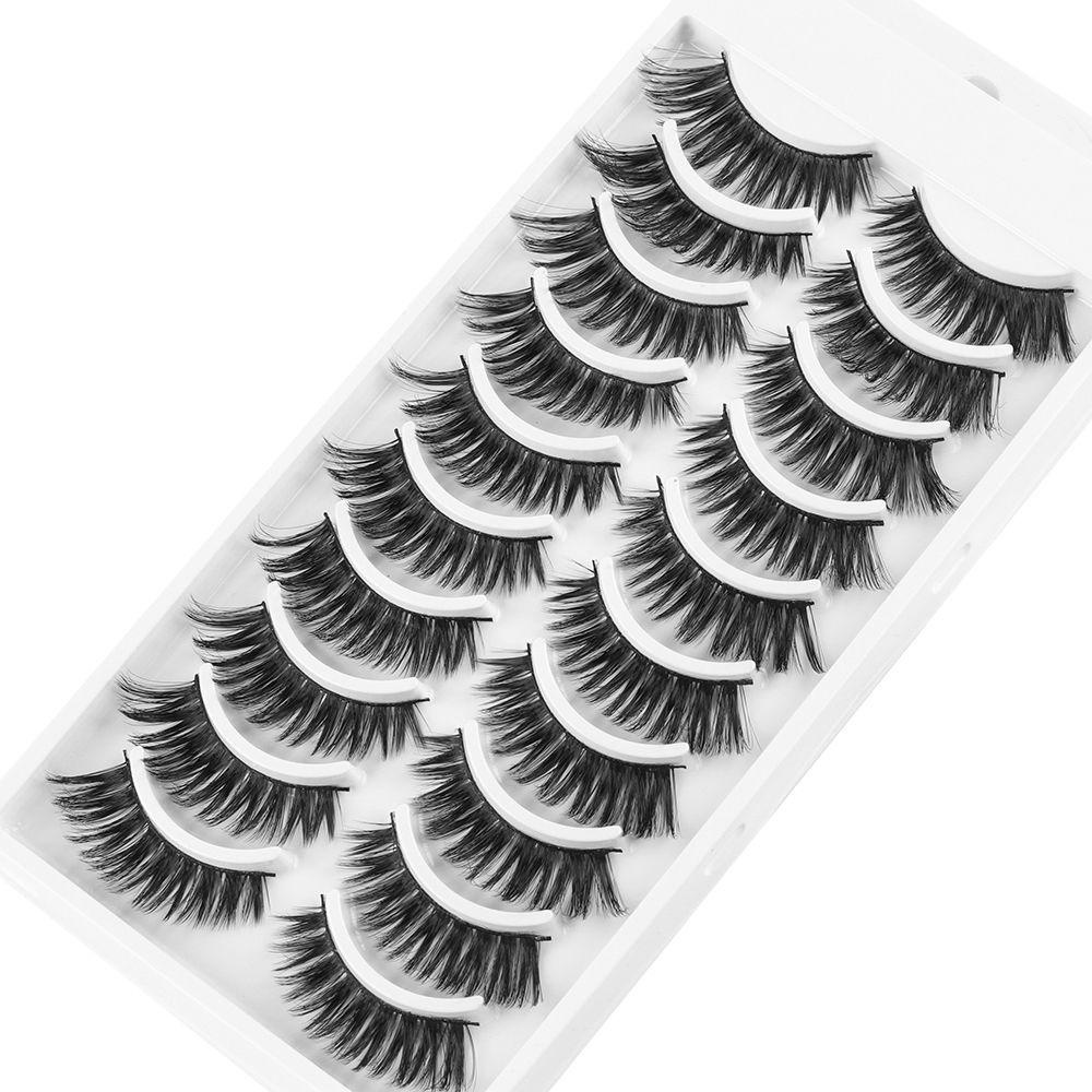 Bộ 10 Cặp Lông Mi Giả Dài Tự Nhiên Cho Nữ