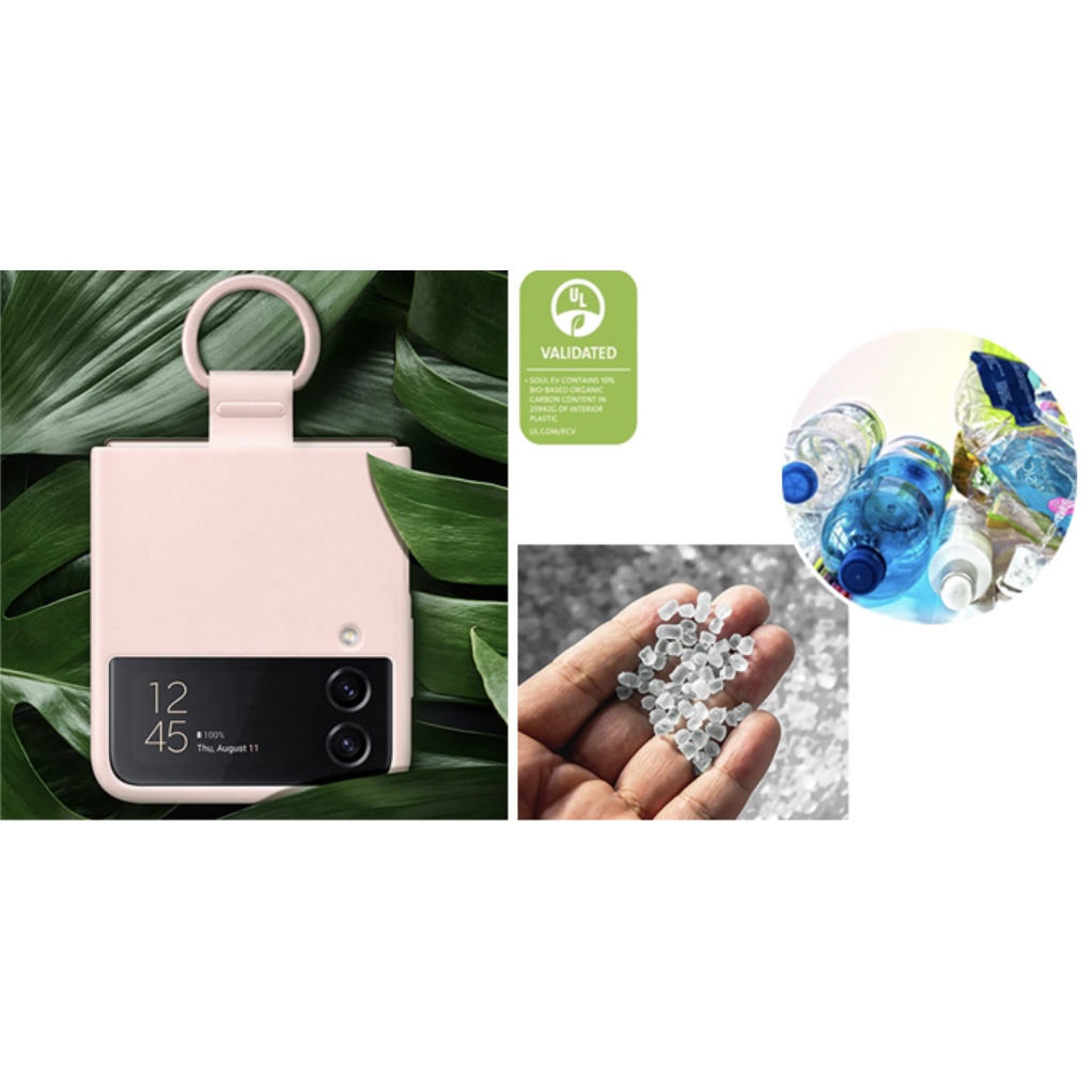 Ốp điện thoại silicon chính hãng có vòng đỡ màu hồng tím kaki xanh navy cho Samsung Z Flip 4 flip4