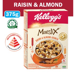 NGŨ CỐC GIẢM CÂN DINH DƯỠNG KELLOGG'G MUESLIX RAISIN & ALMOND 375G