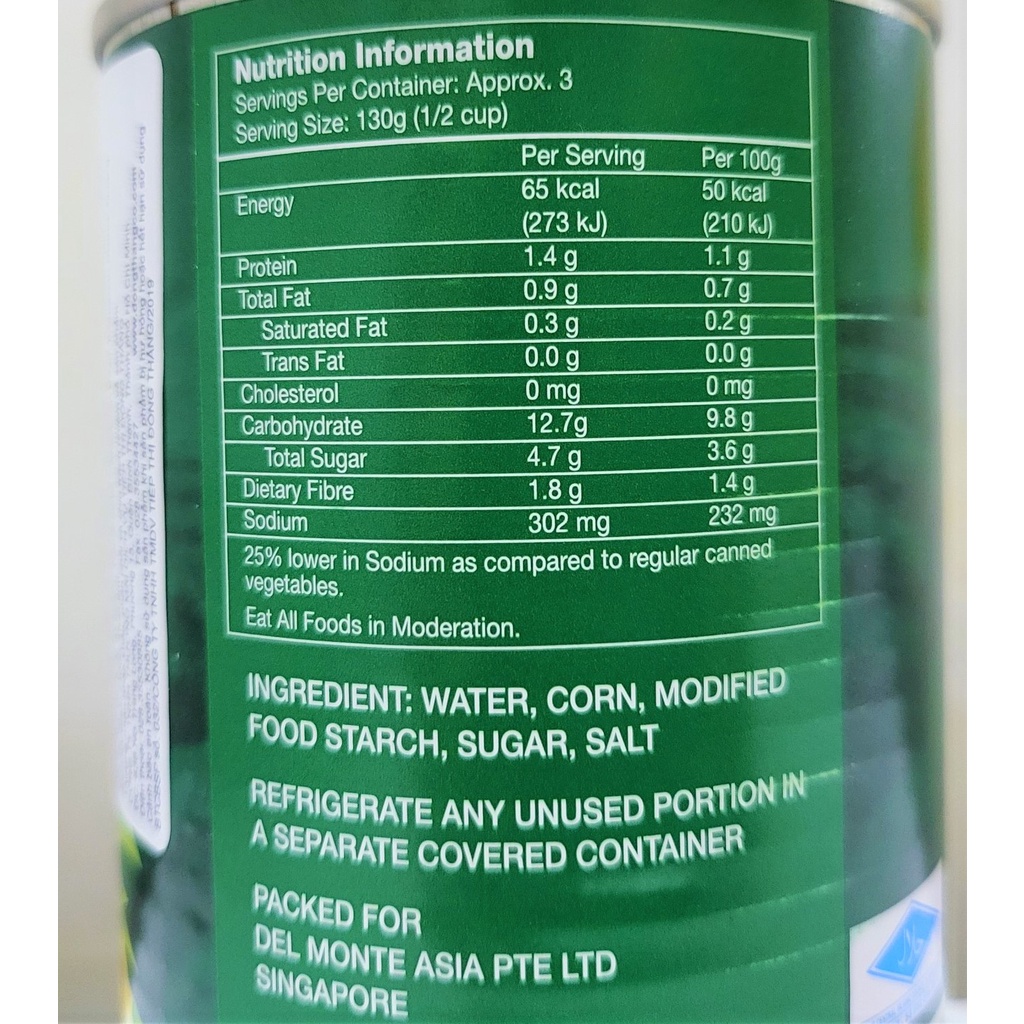[Hộp 425g] BẮP KEM ĐÓNG HỘP [Thailand] DEL MONTE Cream Style Corn (halal) (ttdt)