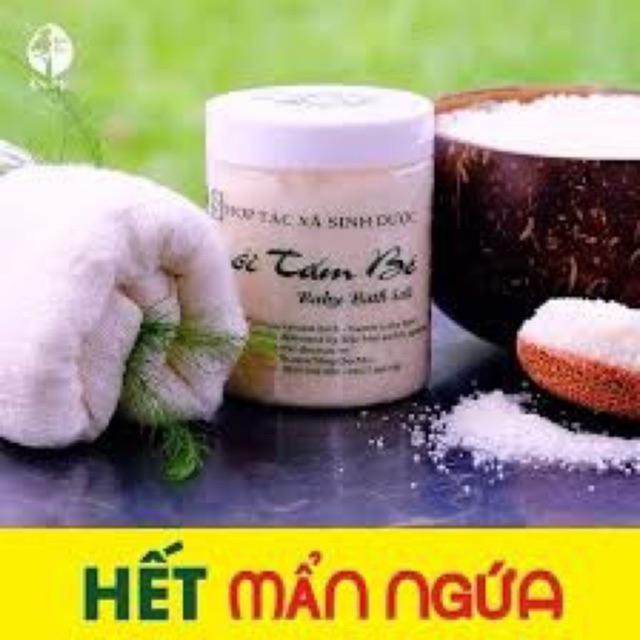 (Tặng Quà) Muối tắm bé Độc Mộc 400G Muối Tắm Bé Sinh Dược Trị RÔM SẨY, CỨT TRÂU, HĂM DA, MỒ HÔI TRỘM Cho Bé
