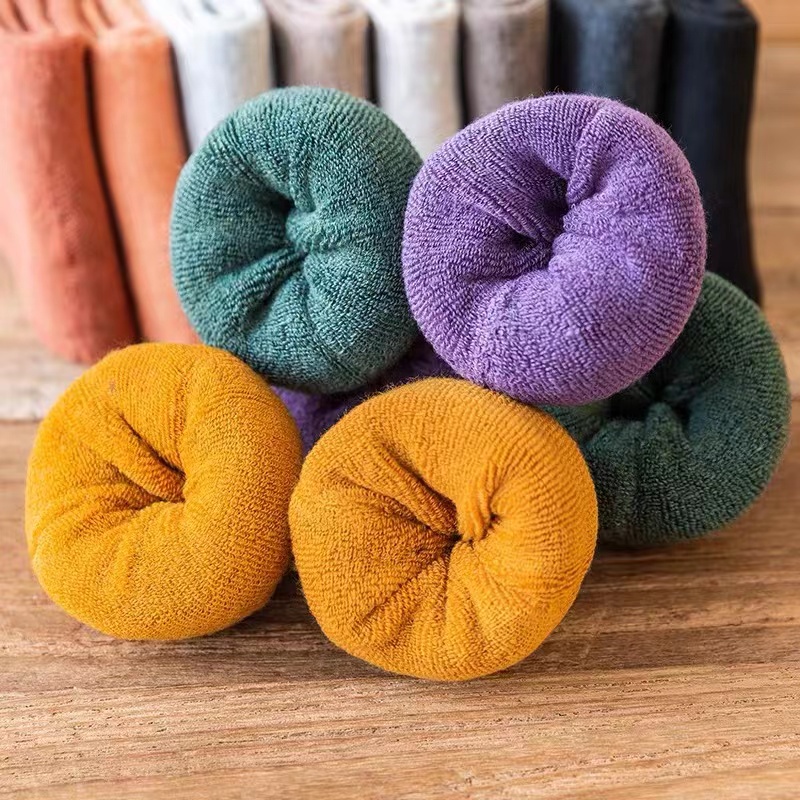 Vớ Ống Rộng Dày Dặn Màu Sắc Trơn Giữ Ấm Mùa Đông Cho Nữ